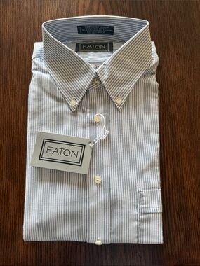 Eaton Blue and White Dress Shirt